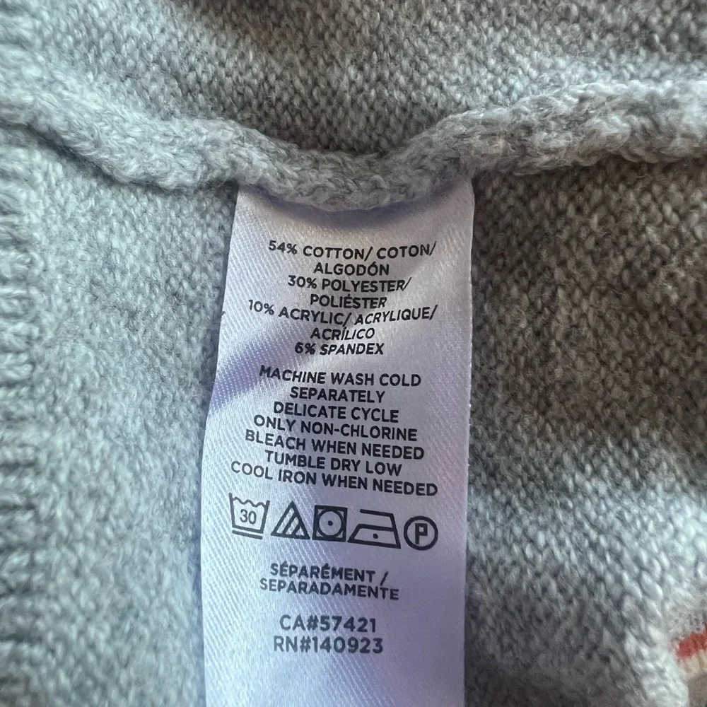 LOFT Gray Sweater with Fox Design - Picture 3 of 3